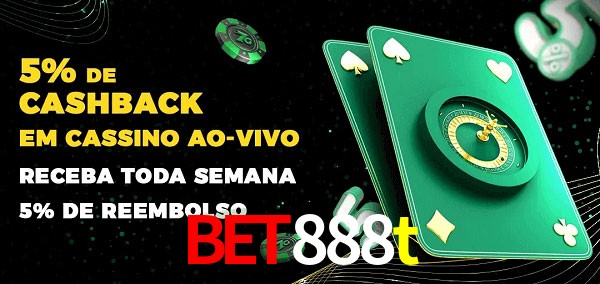Promoções do cassino ao Vivo bet888t